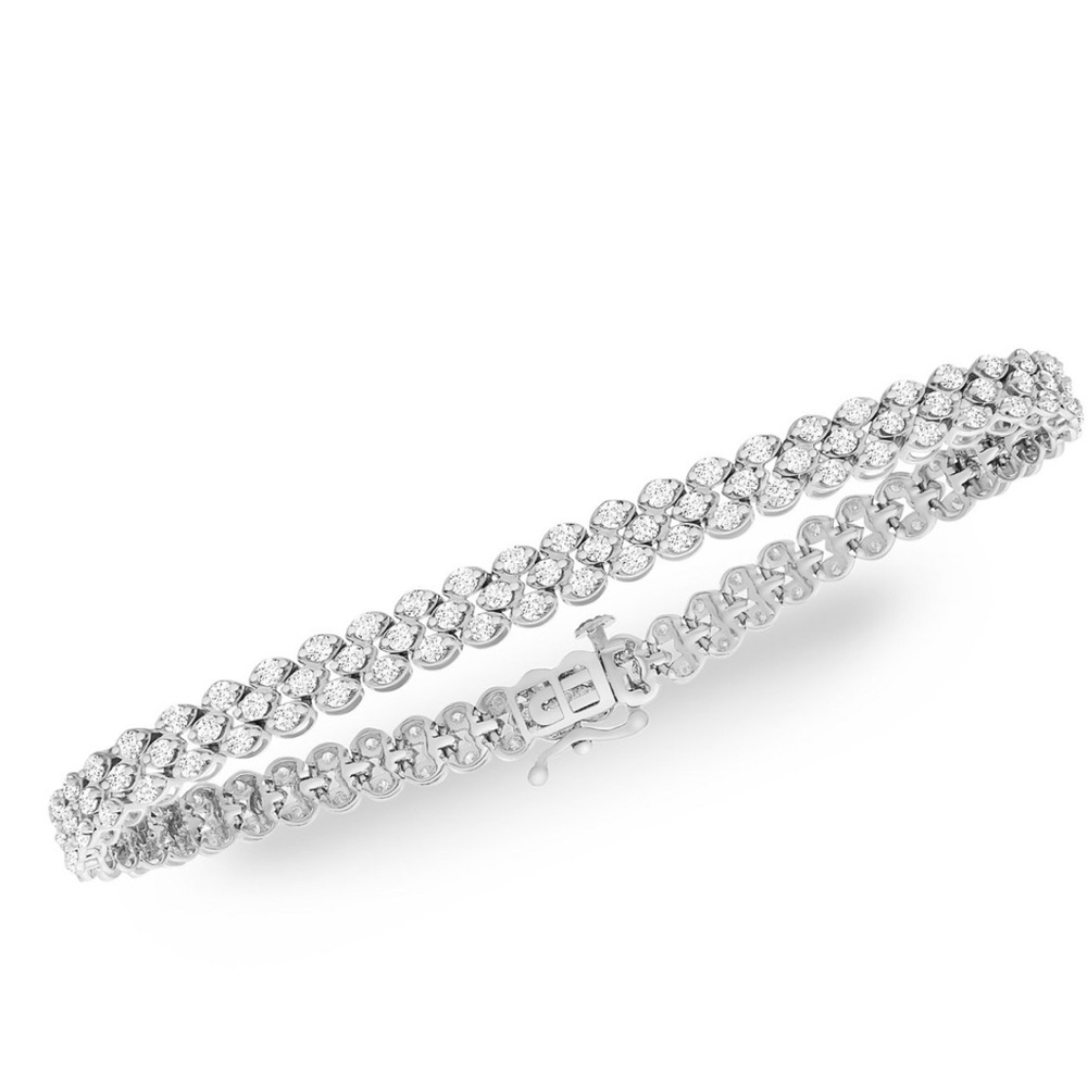 Three row diamond bracelet
